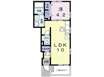 ベルグランデ(1LDK/1階)の間取り写真