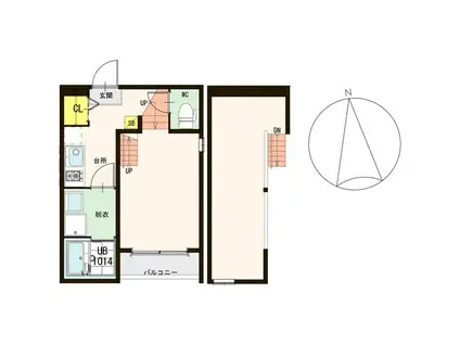 ARC-EN-CIEL(1K/1階)の間取り写真