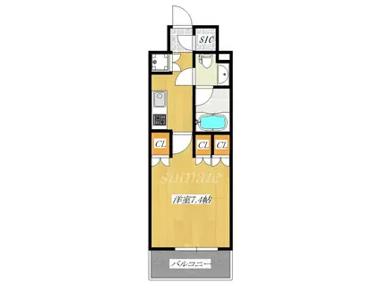 ウィルヴェール東十条(1K/9階)の間取り写真