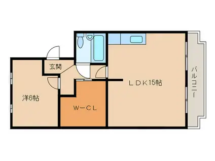 メゾンレンゲ(1LDK/1階)の間取り写真