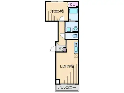 グレイスコート S(1LDK/3階)の間取り写真