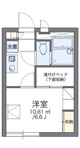 レオパレスルミエール(1K/2階)の間取り写真