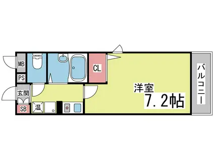 ワコーレ六甲アーベイン(1K/3階)の間取り写真