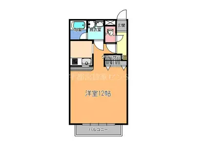 ROYALイーストII(1K/2階)の間取り写真