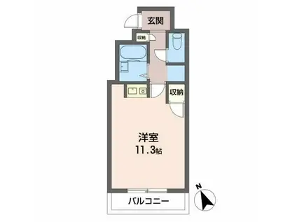 ステーションビラKIII(ワンルーム/4階)の間取り写真