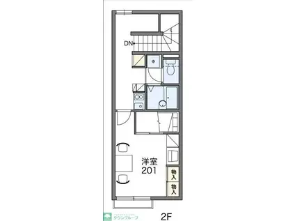 レオパレスベルウィング 37153(1K/2階)の間取り写真