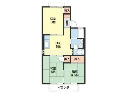 セジュール梅ノ木(3DK/2階)の間取り写真