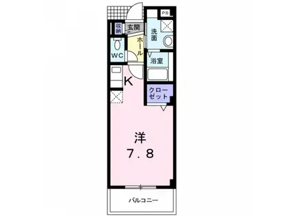 T・コート21(ワンルーム/1階)の間取り写真