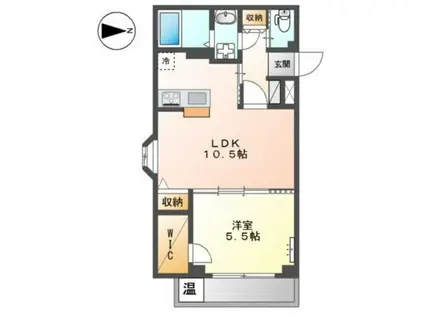 ロビュストメゾン(1LDK/2階)の間取り写真