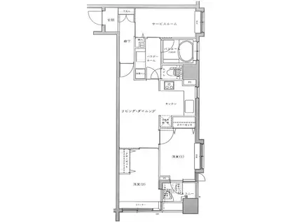 エルエーロゴス両国(2SLDK/7階)の間取り写真