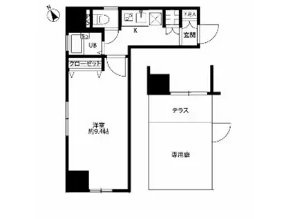 プレール日本橋弐番館(1LDK/2階)の間取り写真