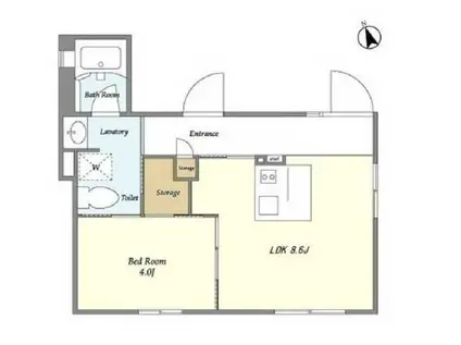 FARE池袋I(1LDK/2階)の間取り写真