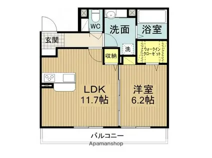 ケントスクエア七番館(1LDK/1階)の間取り写真