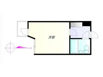 カーサ奈須野(1K/3階)の間取り写真