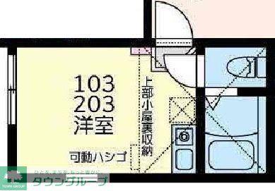 コート・ライズ神大寺(ワンルーム/1階)の間取り写真