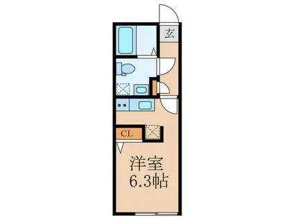 ブランシェ鷺宮II(ワンルーム/4階)の間取り写真