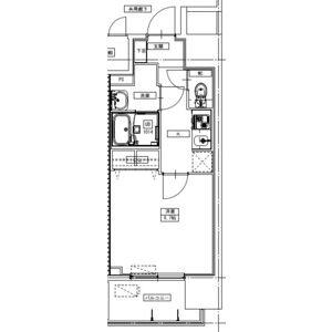 S-RESIDENCE四日市駅前COULEUR FR・家具(1K/8階)の間取り写真