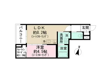 東京都練馬区上石神井南町計画(1LDK/3階)の間取り写真