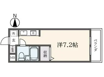 ジョイフル高井戸弐番館(ワンルーム/3階)の間取り写真