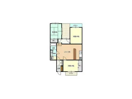 エクセル706(3LDK/3階)の間取り写真