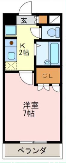エクセルシオール金山(1K/6階)の間取り写真