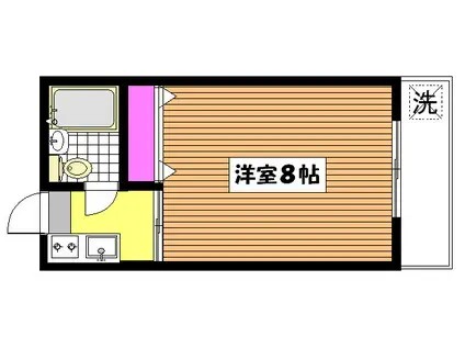 フラット高円寺南(1K/1階)の間取り写真