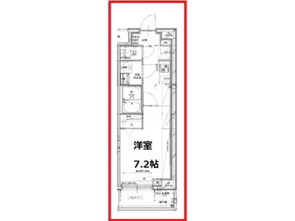 ディップス竹ノ塚駅前(1K/3階)の間取り写真