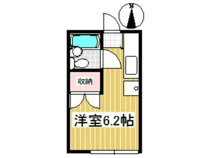 笹塚コーポ(ワンルーム/2階)の間取り写真