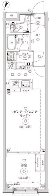 CREATIF池袋(1LDK/3階)の間取り写真