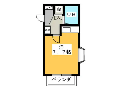 ファンタジー(ワンルーム/2階)の間取り写真