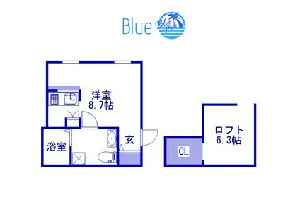 プリマガーデン穂の香壱番館(1SK/2階)の間取り写真