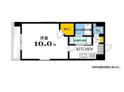 ウィステリア天神川(1K/7階)の間取り写真