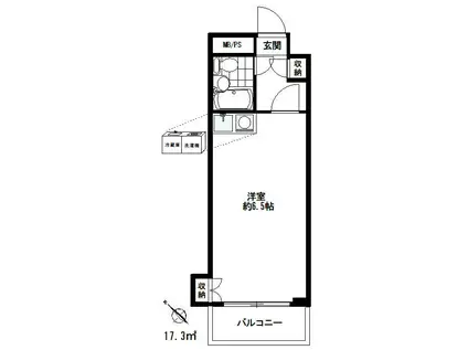 ライオンズマンション桜台第3(1K/3階)の間取り写真