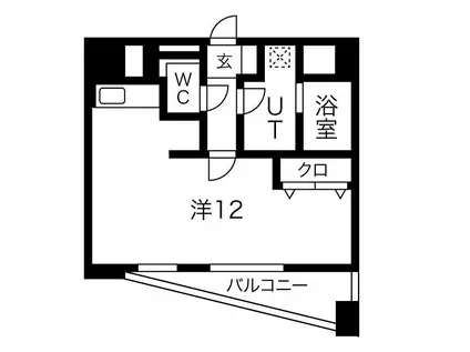 プラウランド名駅(ワンルーム/11階)の間取り写真