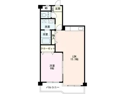 三和平城グランドパレス(1K/5階)の間取り写真