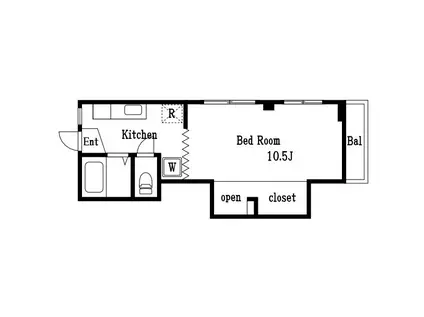 新小名木川荘(1K/1階)の間取り写真