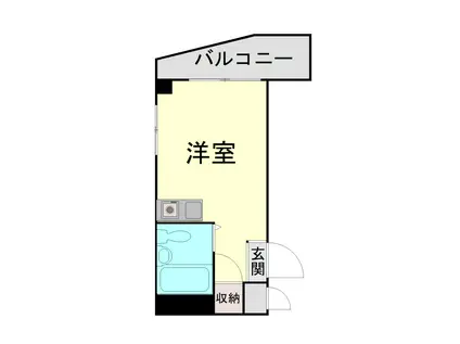 ローレルコートマンション(ワンルーム/4階)の間取り写真