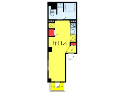 ウィロー板橋本町(ワンルーム/1階)の間取り写真