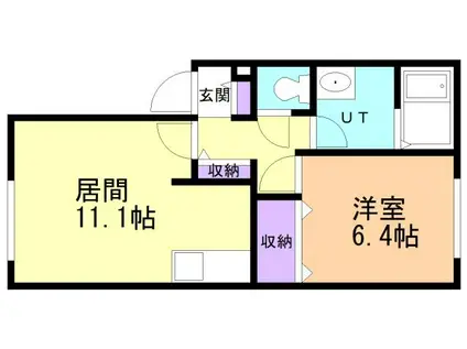 SORUNTO(1LDK/2階)の間取り写真