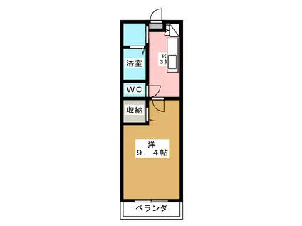 ウィンザー駅前館(1K/1階)の間取り写真