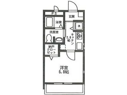 ＪＲ東海道本線 辻堂駅 徒歩20分 2階建 築20年(1K/2階)の間取り写真