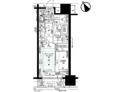 ピアース渋谷(1LDK/7階)の間取り写真