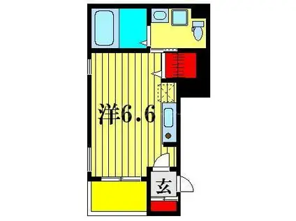 アルソーレ小岩(ワンルーム/1階)の間取り写真