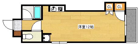 和秀中広ビル(ワンルーム/3階)の間取り写真