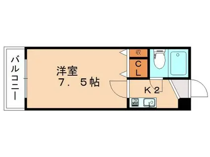 メゾン山美II(1K/1階)の間取り写真