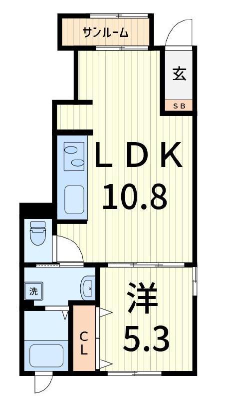 グランベルII(2LDK/2階)の間取り写真
