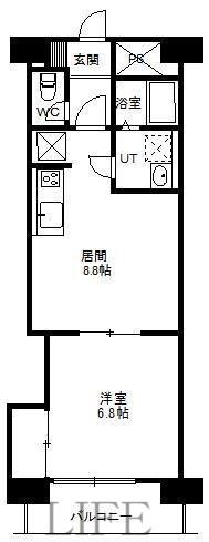 カノントヨヒラ(1LDK/3階)の間取り写真