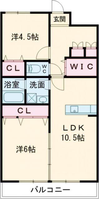 アドラブール文京町(2LDK/7階)の間取り写真