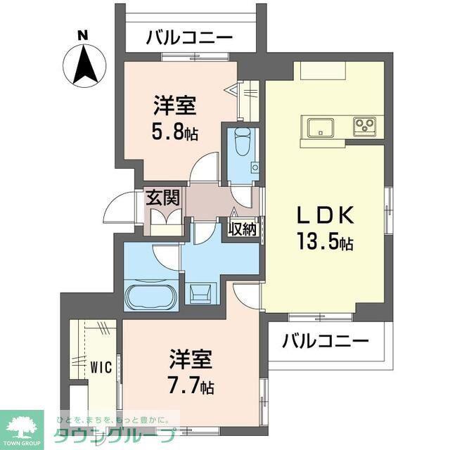 クオリスタ(2LDK/2階)の間取り写真
