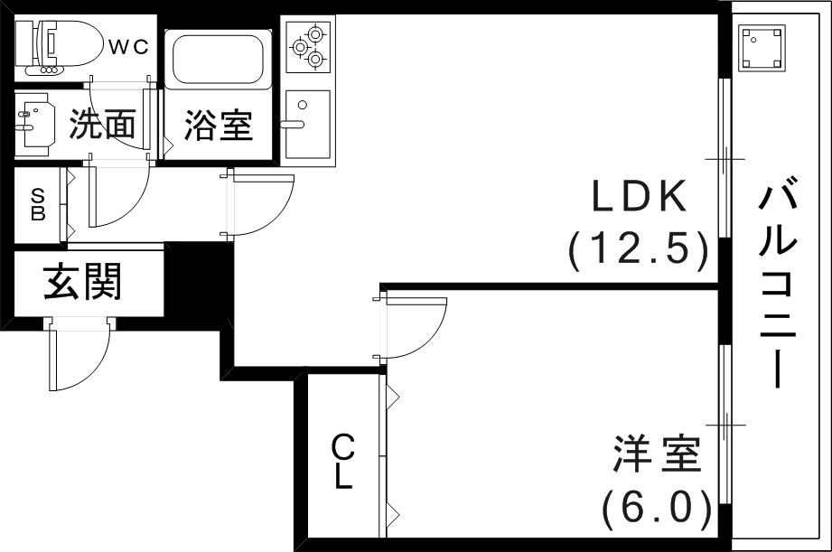 白蘭マンション(1LDK/3階)の間取り写真